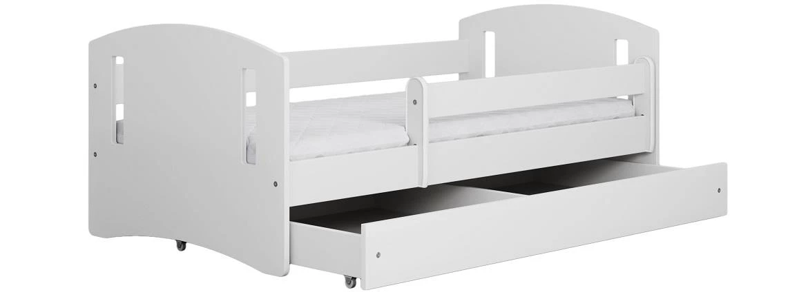 Classic decji krevet sa podnicom 90x144x65 cm beli