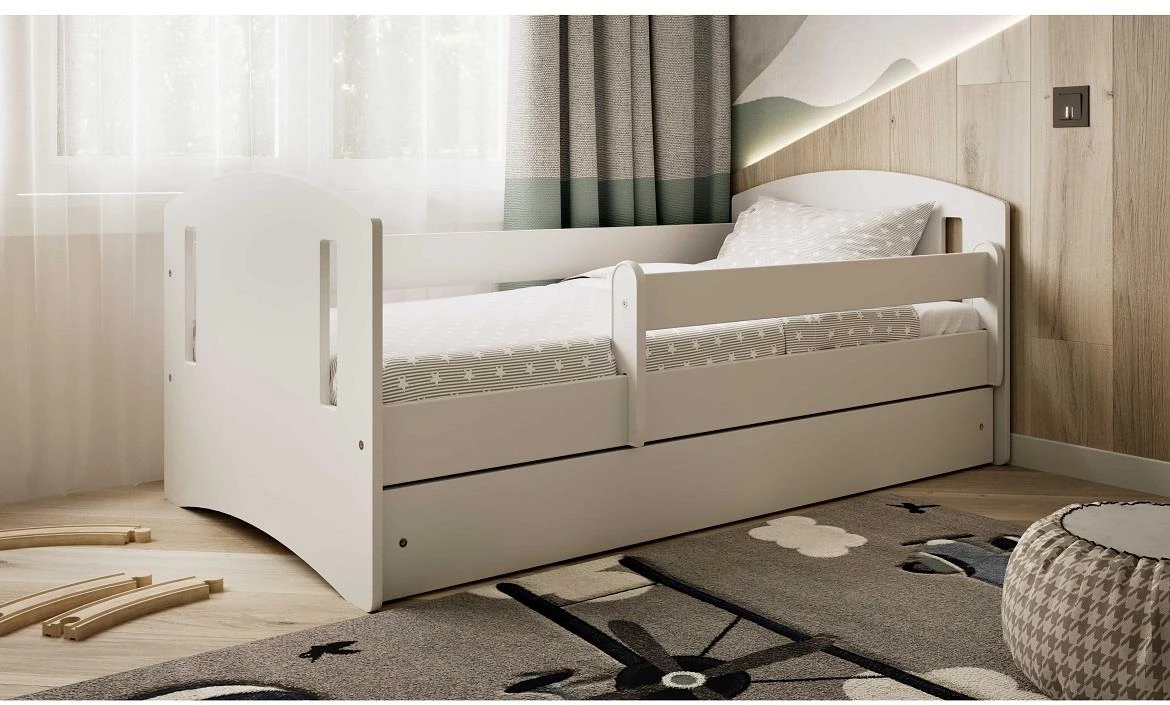 Classic decji krevet sa podnicom 90x144x65 cm beli