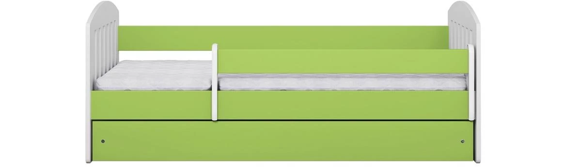 Classic decji krevet sa podnicom 90x144x65 cm belo/zeleni