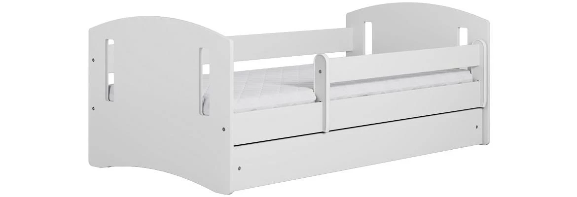 Classic decji krevet sa podnicom 90x164x65 cm beli