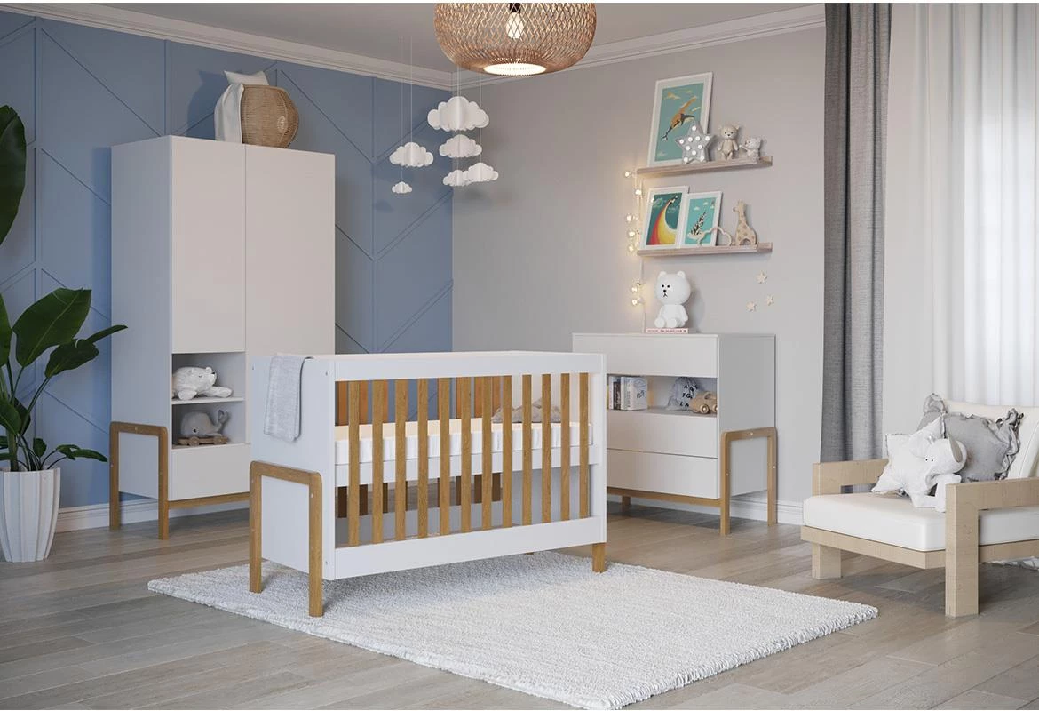 Victor ormar 2 vrata+1 fioka+2 otvora 55x100x180 cm beli/natur