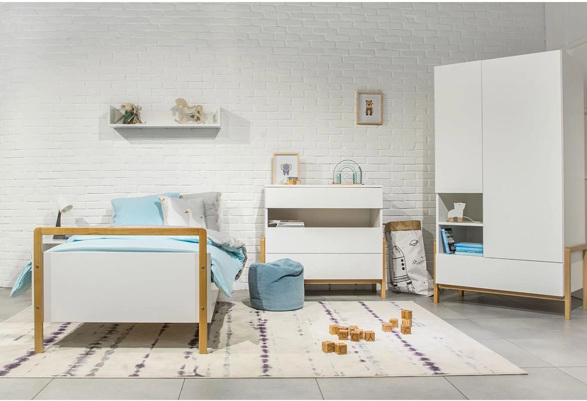 Victor ormar 2 vrata+1 fioka+2 otvora 55x100x180 cm beli/natur