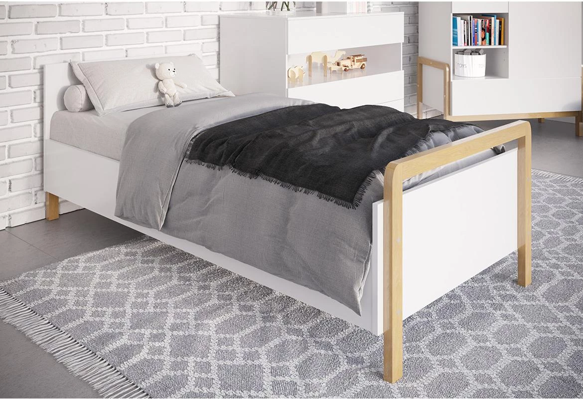 Victor decji krevet sa podnicom 84x190x91 cm beli/natur