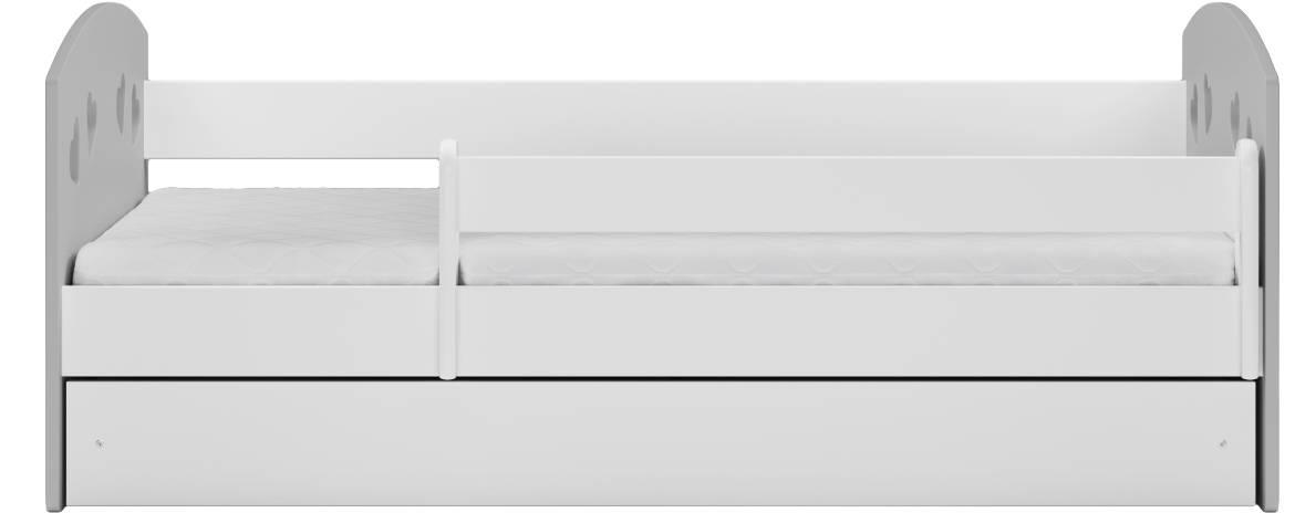 Julia decji krevet sa podnicom 90x144x65 cm belo/sivi