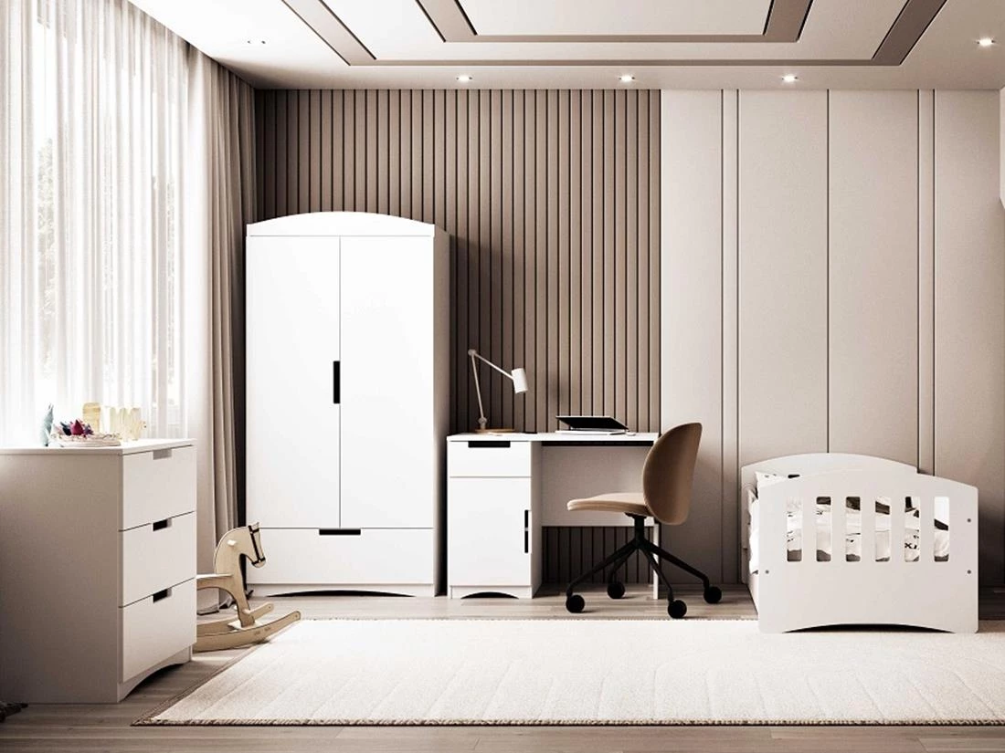 Classic polica 1 vrata+4 otvora 46x36x188,2 cm bela