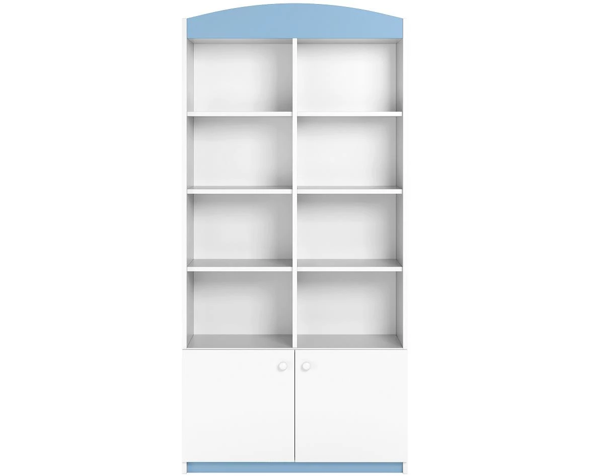 Babydreams polica 2 vrata+8 otvora 90x36x180 cm belo/plava