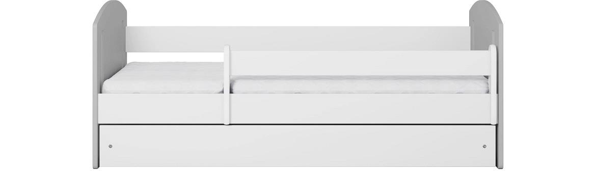 Classic decji krevet sa podnicom 90x184x65 cm belo/sivi