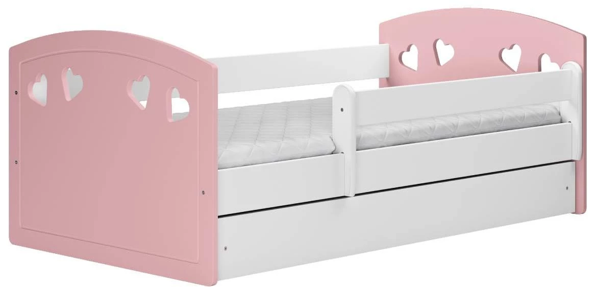 Julia decji krevet sa podnicom 90x164x65 cm belo/roze