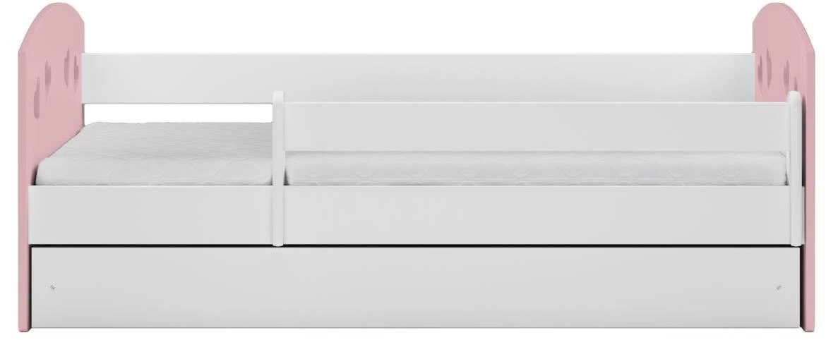 Julia decji krevet sa podnicom 90x164x65 cm belo/roze