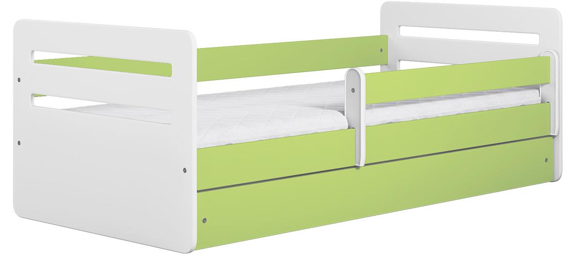 Tomi decji krevet sa podnicom 90x164x65 cm belo/zeleni