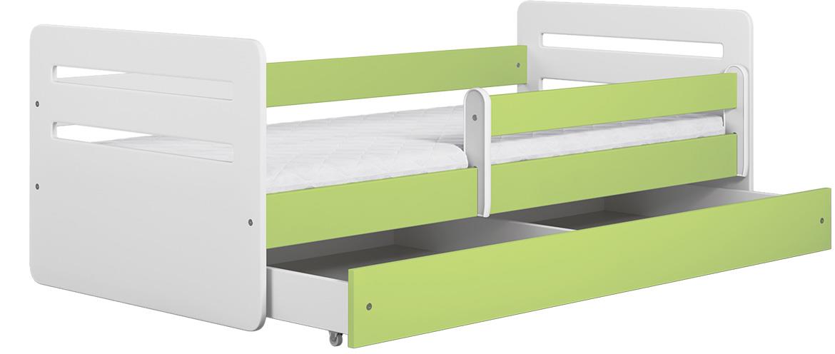 Tomi decji krevet sa podnicom 90x164x65 cm belo/zeleni