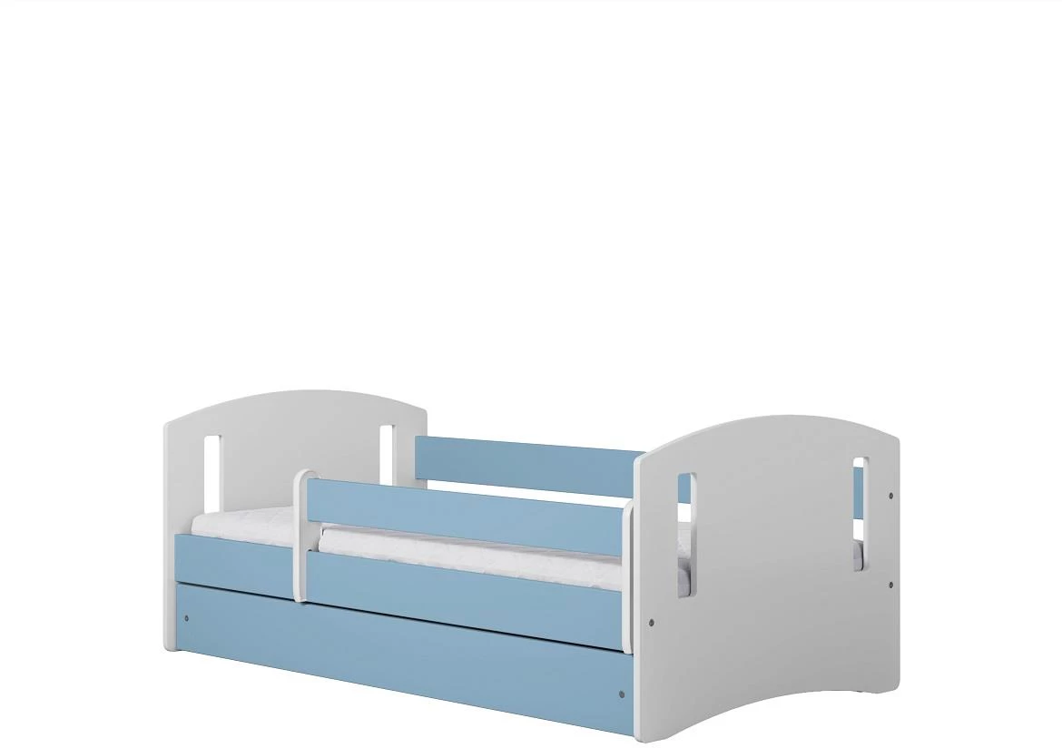 Classic decji krevet sa podnicom 90x184x65 cm belo/plavi