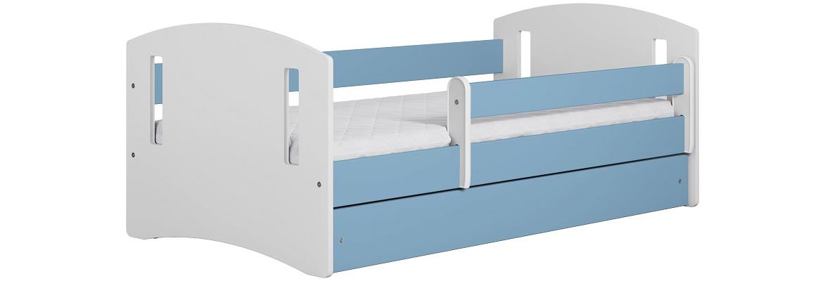 Classic decji krevet sa podnicom 90x184x65 cm belo/plavi
