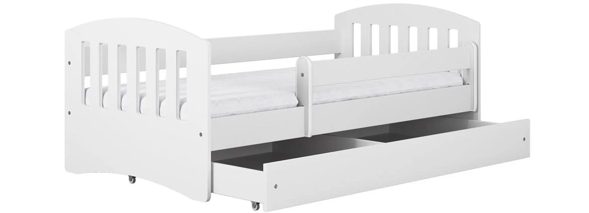 Classic decji krevet sa podnicom 90x184x65 cm beli