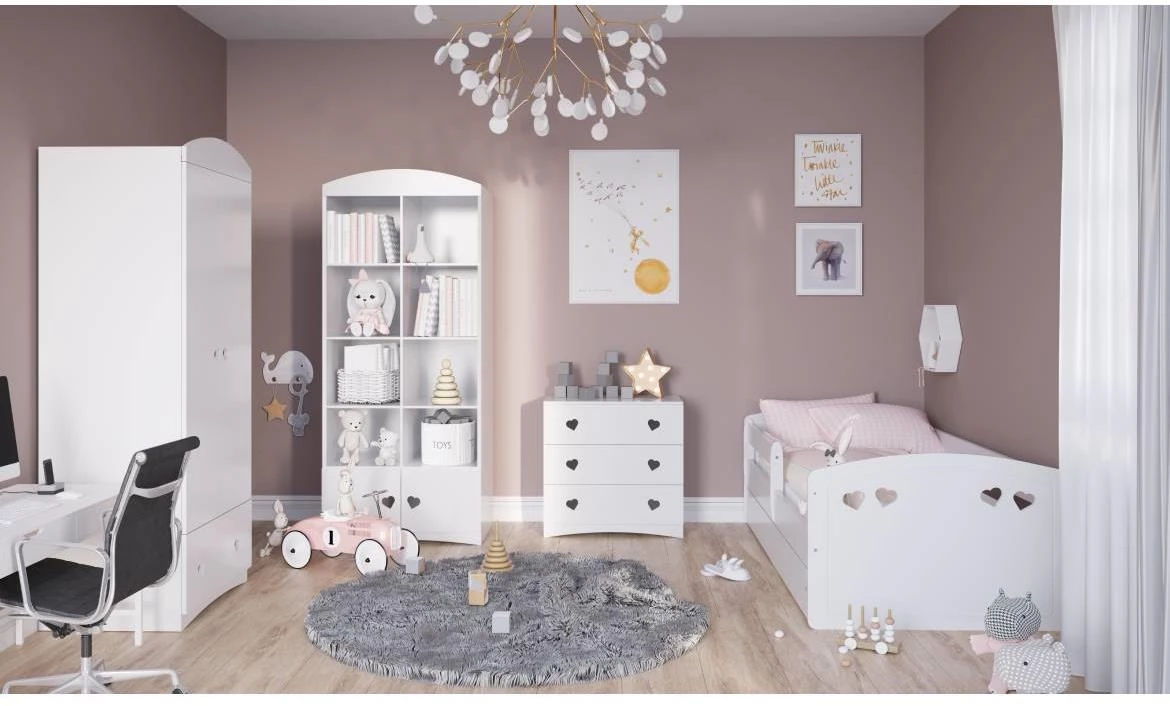 Julia polica 2 vrata+8 otvora 90x36x188,2 cm bela