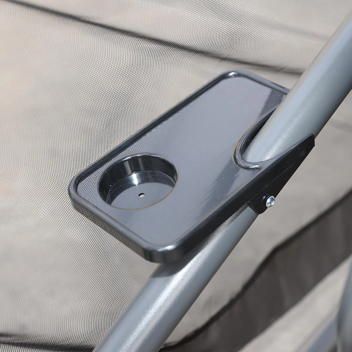 Sklopiva baštenska ljuljaška sa mrežom protiv komaraca 160X117X224 cm siva