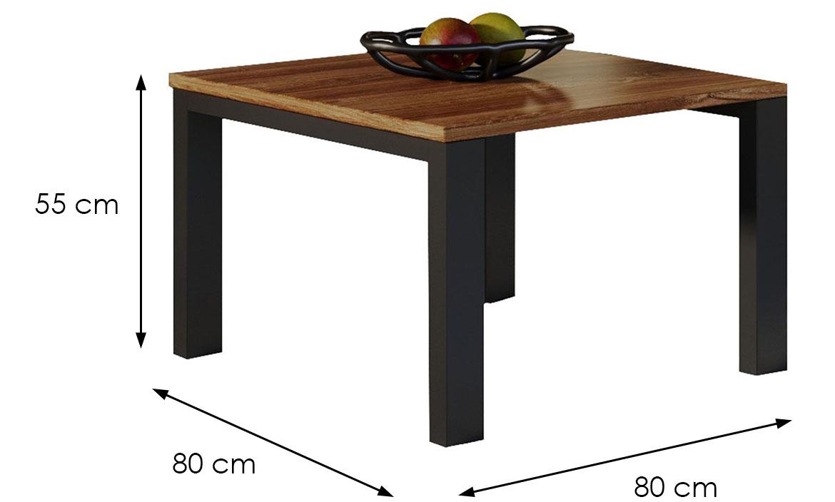 Garold klub sto 80x80x55 cm tamni hrast