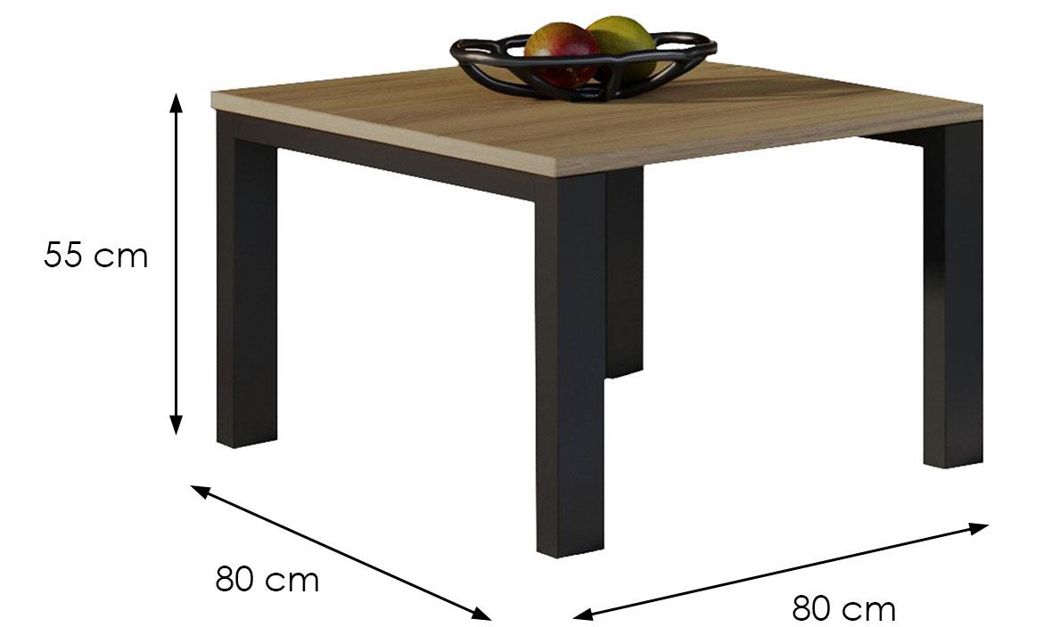 Garold klub sto 80x80x55 cm hrast