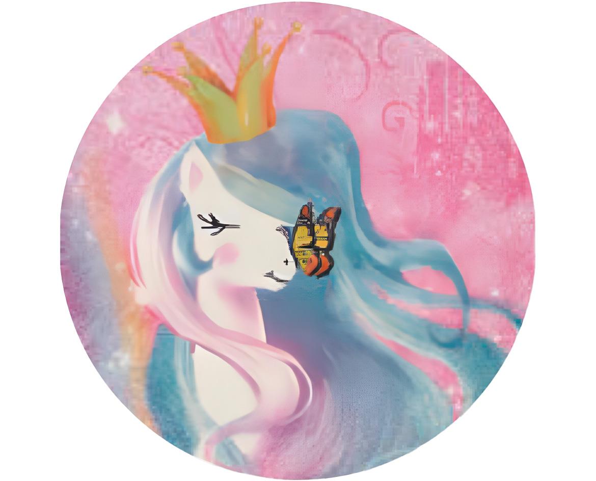 Tepih Play Unicorn 100x100 cm roze