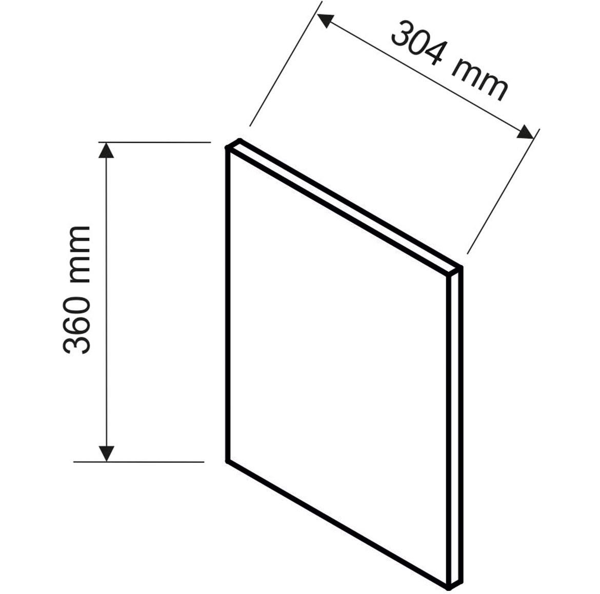 Emily 360x304 bocna strana 30,4x1,9x36 cm crna