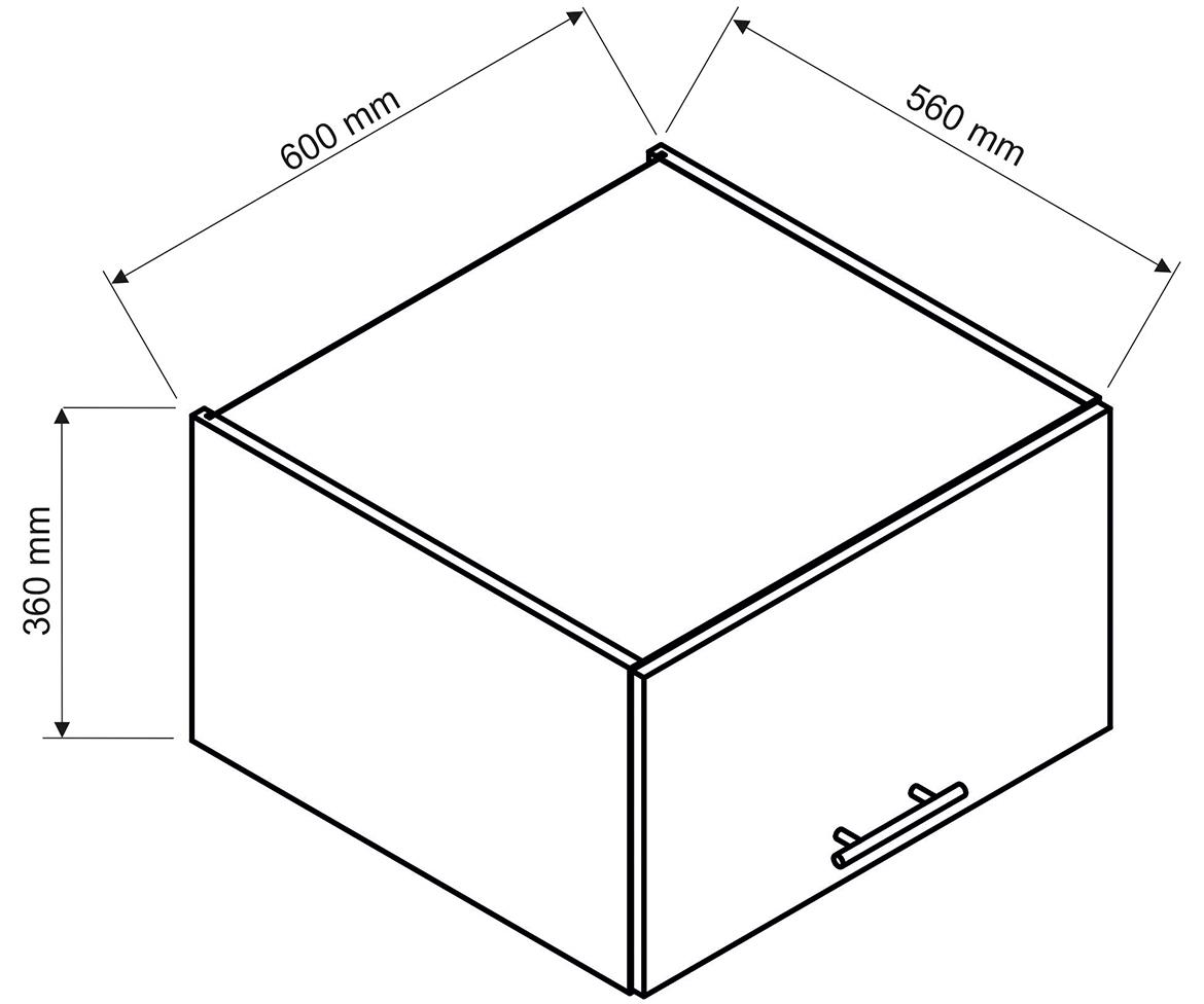 Emily W60okgr / 560 kuhinjski element  60x56x36 cm beli