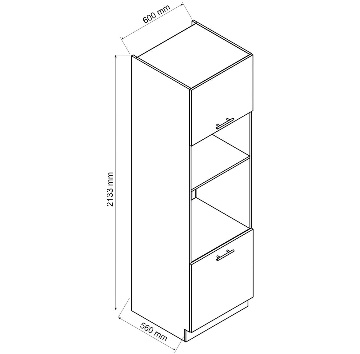 Emily D60PK MV 2133 PL kuhinjski element za rernu 60x56x213,3 cm belo/zeleni