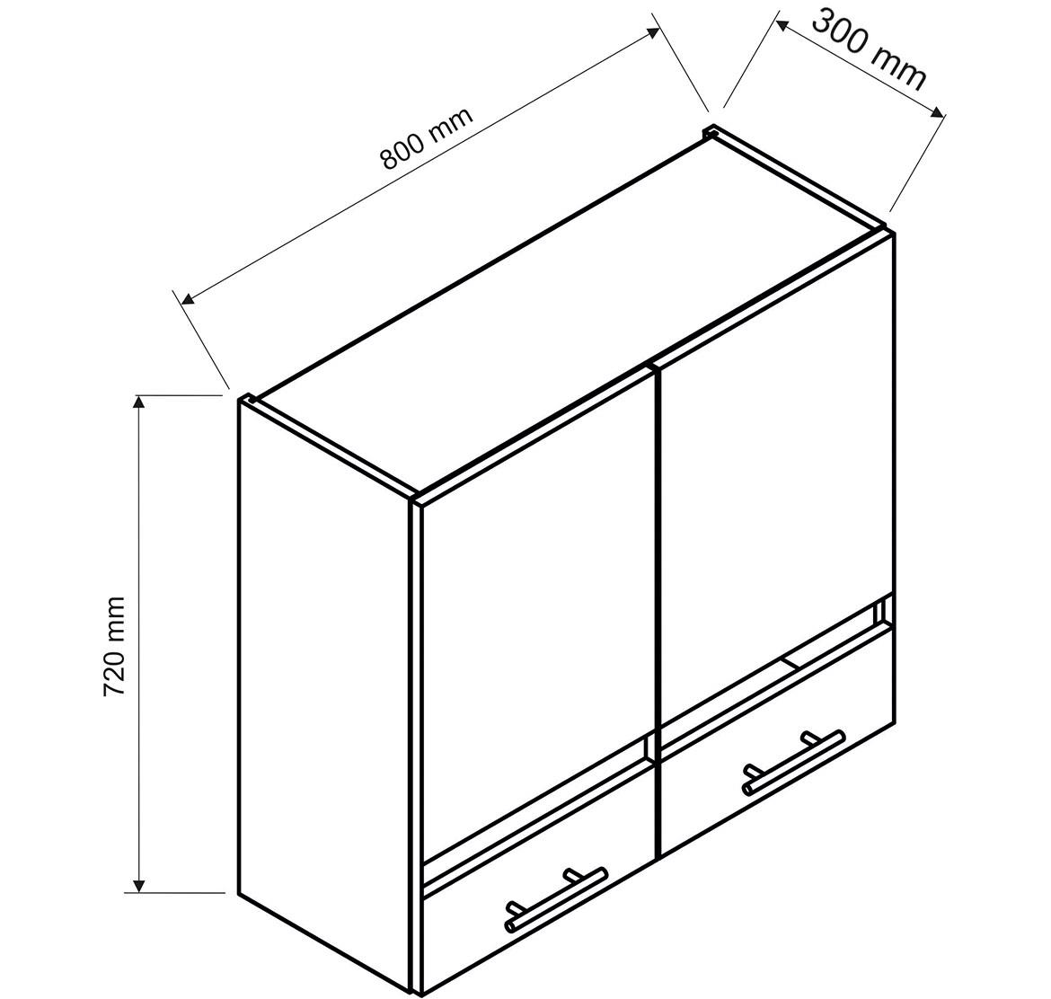 Max Ws80 kuhinjski element  80x30x72 cm beli