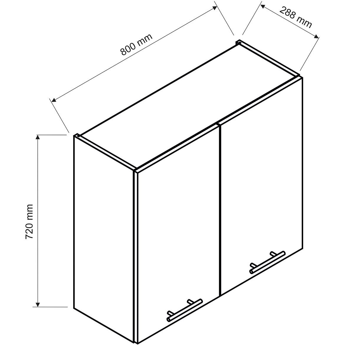 Clara W80 Su Alu kuhinjski element 80x28,8x72 cm sivi