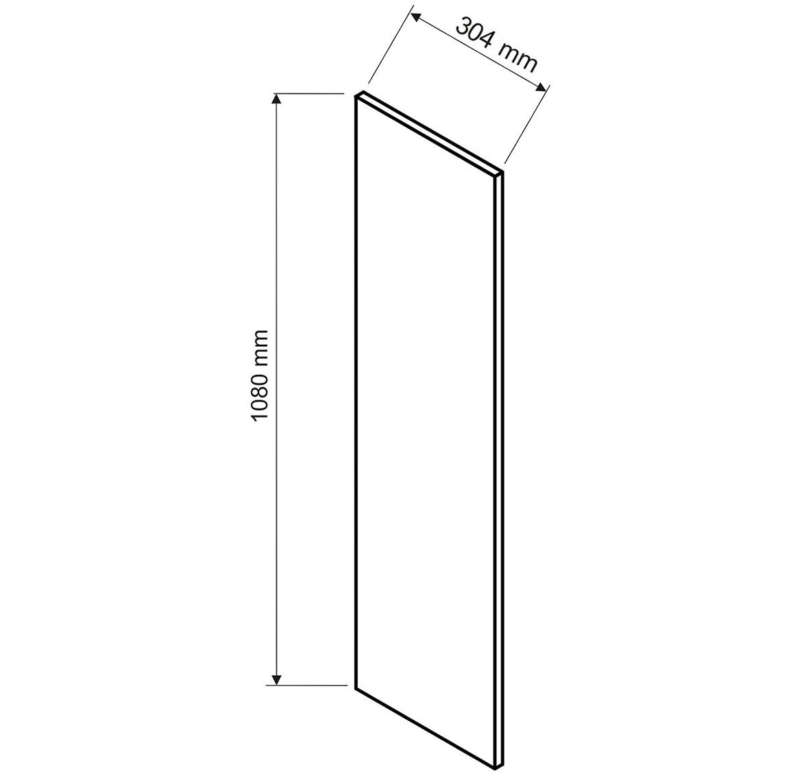 Max 1080x304 bocna strana 30,4x1,9x108 cm siva