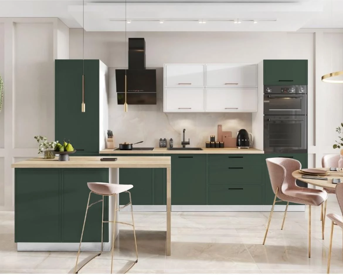 Emily 1080x304 bocna strana 30,4x1,9x108 cm zelena