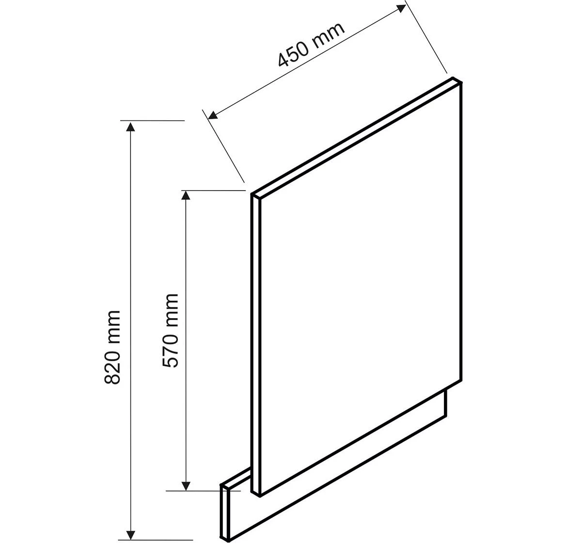 Emily 45po front za sudomašinu 44,6x1,6x57 cm beli