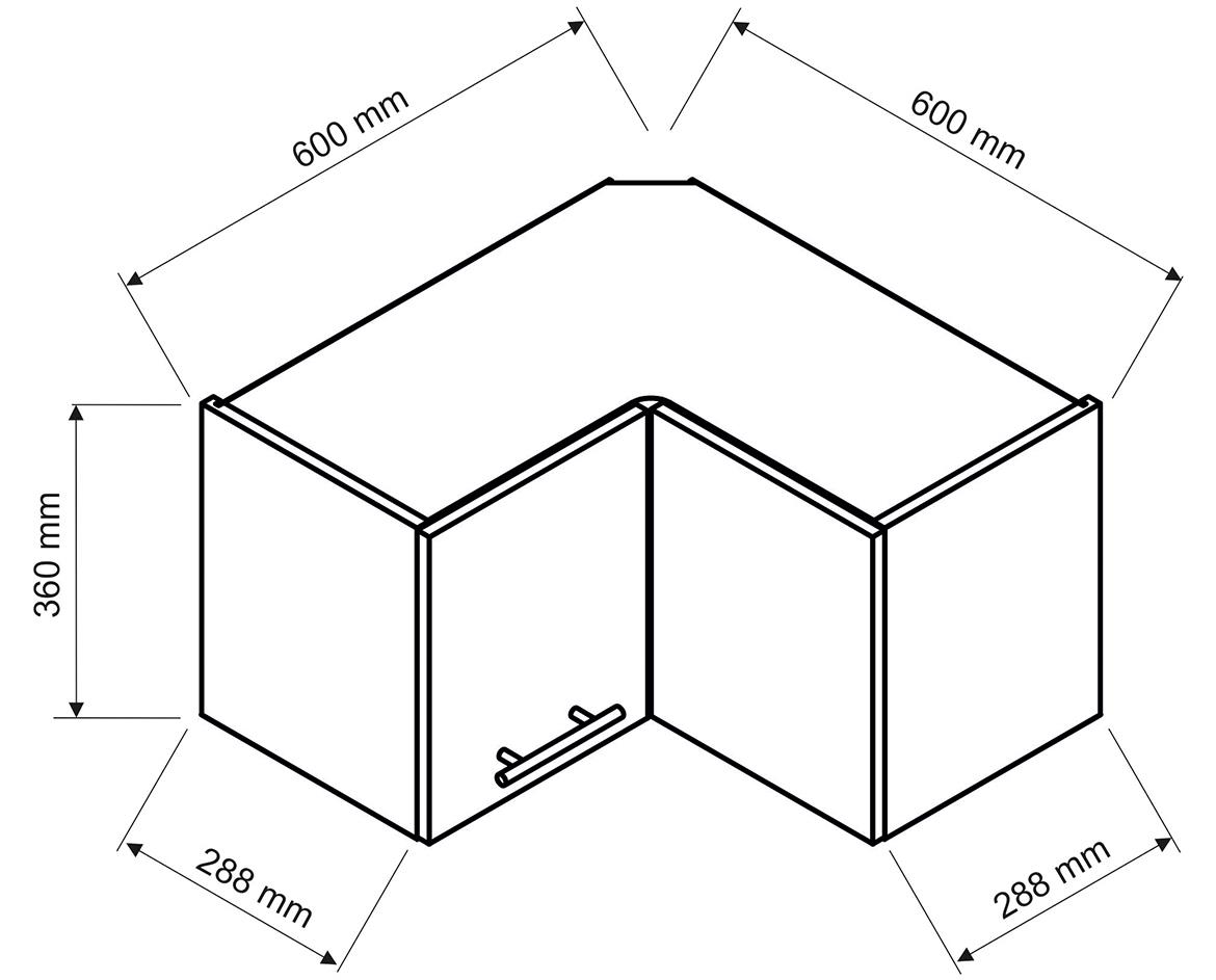 Max Wrn36 Pl kuhinjski element 60x60x36 cm plavi