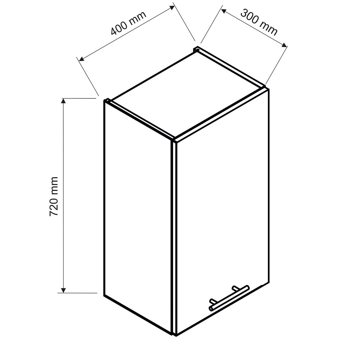 Max W40 Pl kuhinjski element 40x30x72 cm plavi