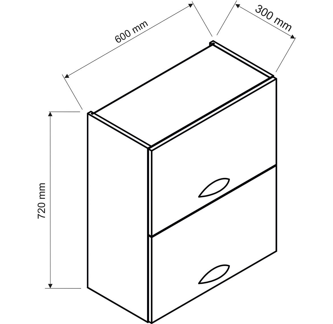 Max W60grf/2k uhinjski element  60x30x72 cm sivi