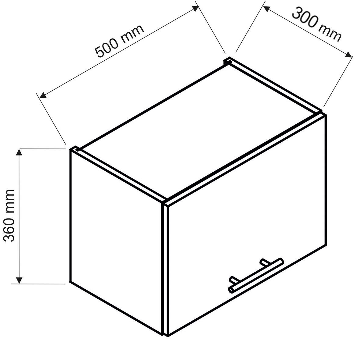 Max W50okgr kuhinjski element 50x30x36 cm crni