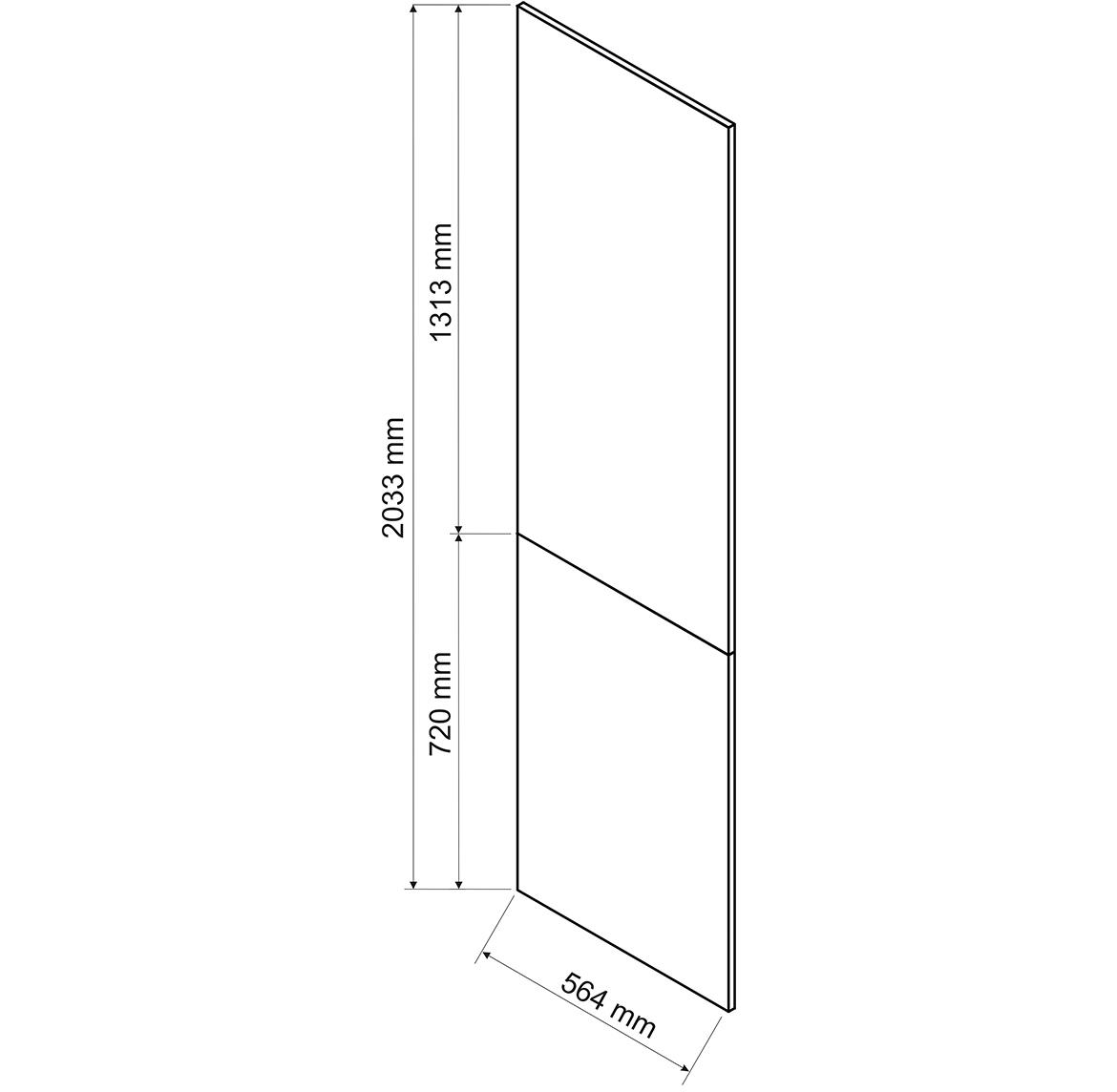 Max 720 + 1313 bocna strana 56,4x1,6x203,3 cm zelena