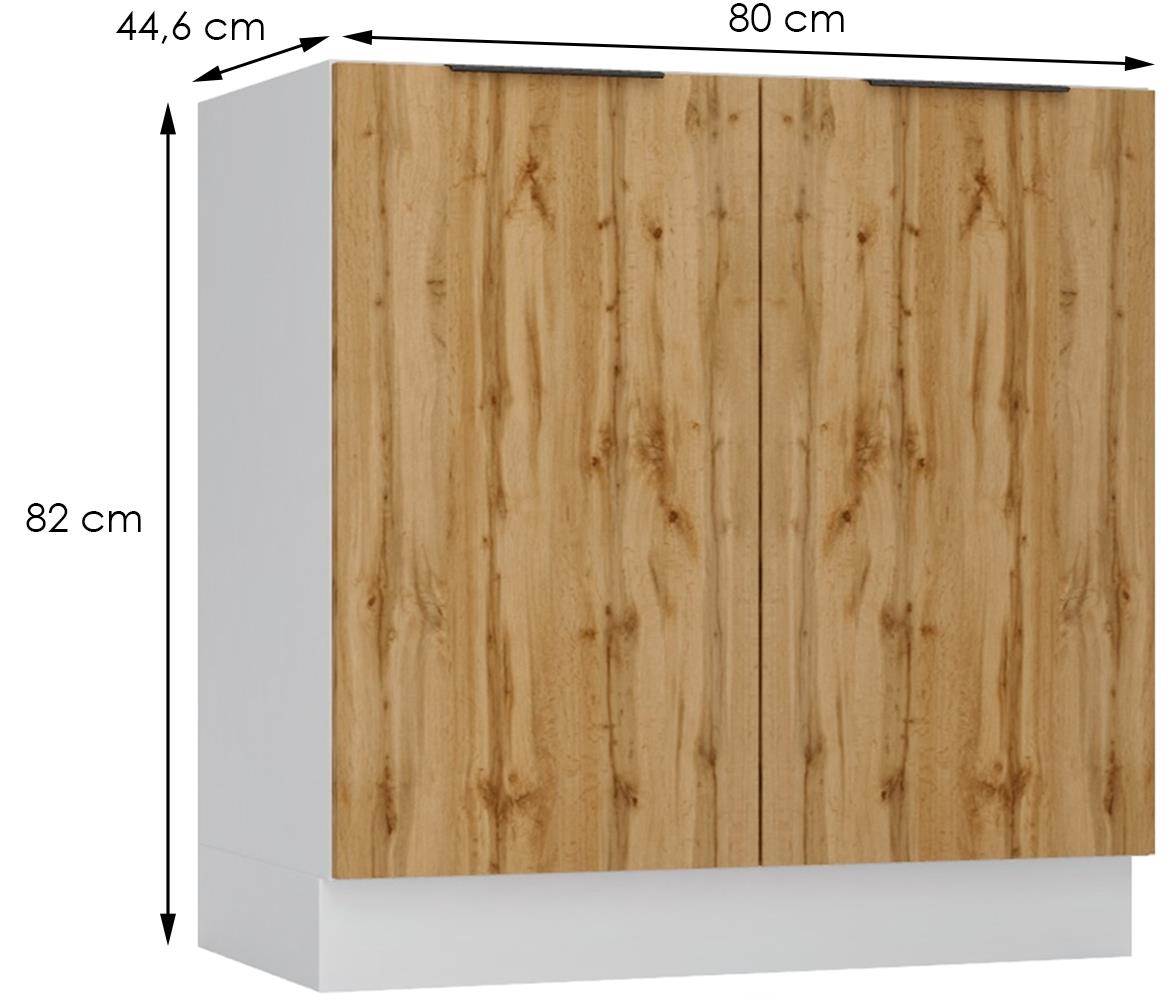 Vera D80 kuhinjski element 80x52,4x82 cm natur