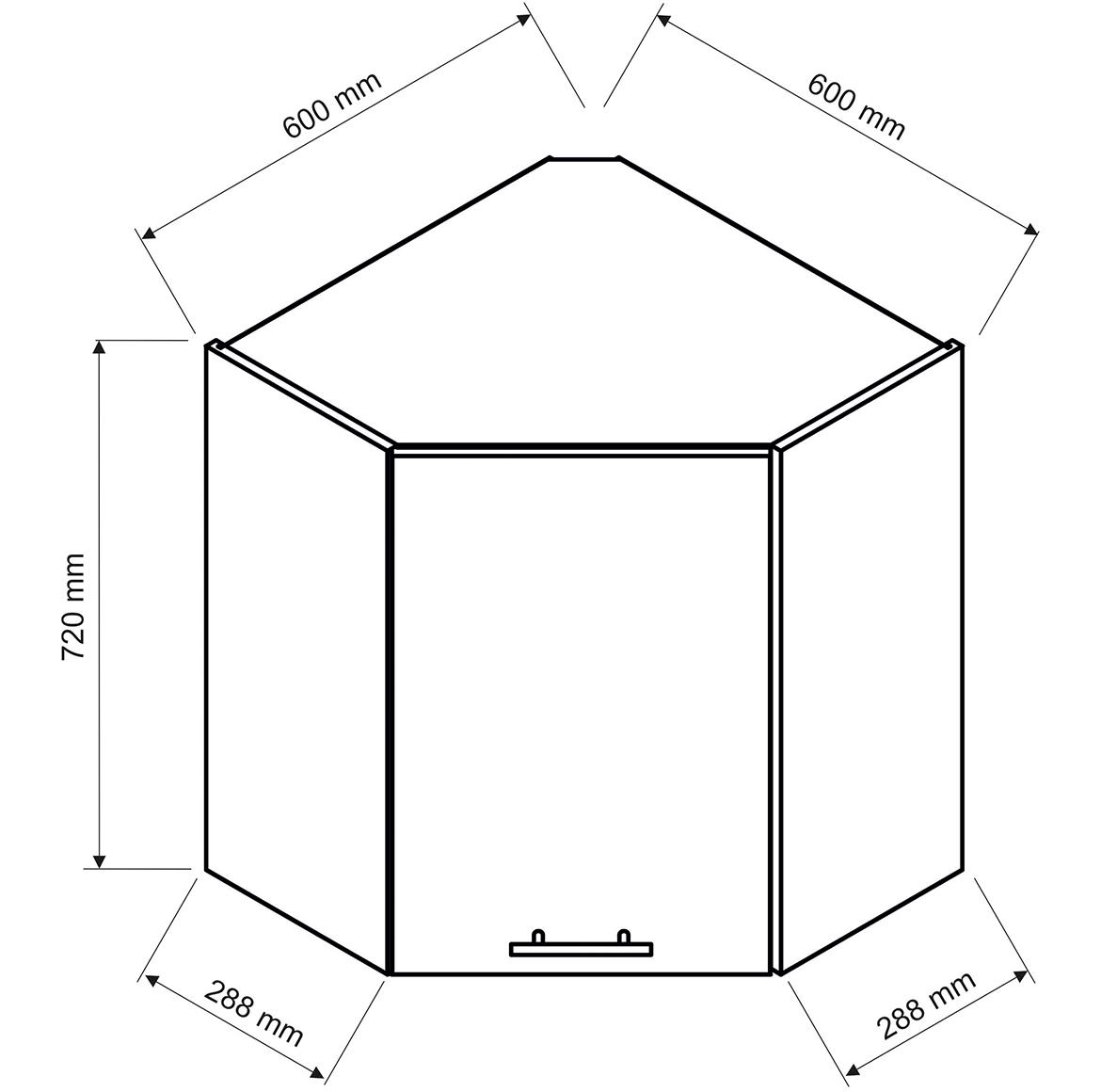 Vera WR R/L kuhinjski element 60x60x72 cm beli