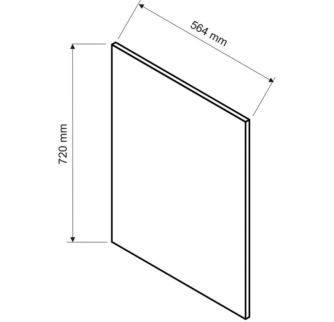 Kate 720x564 bocna strana 56,4x1,6x72 cm bela