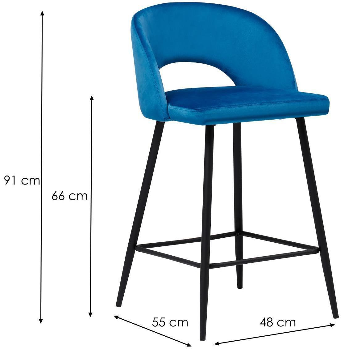 Omis barska stolica 50x45x85 cm plavo/crna