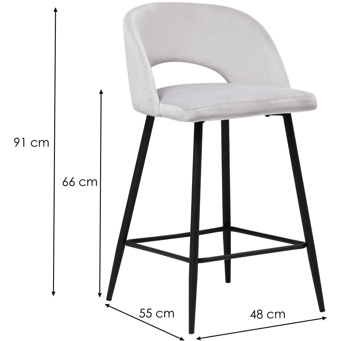 Omis barska stolica 50x45x85 cm sivo/crna