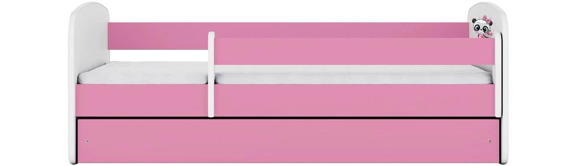 Babydreams krevet sa podnicom i dušekom 80x144x61 cm rozi/print pande