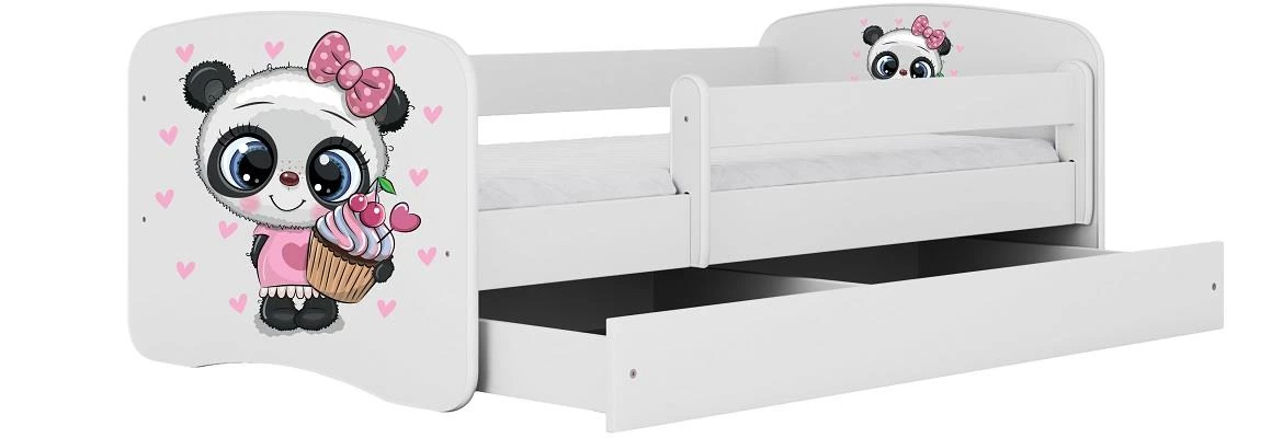 Babydreams krevet sa podnicom i dušekom 80x144x61 cm beli/print pande