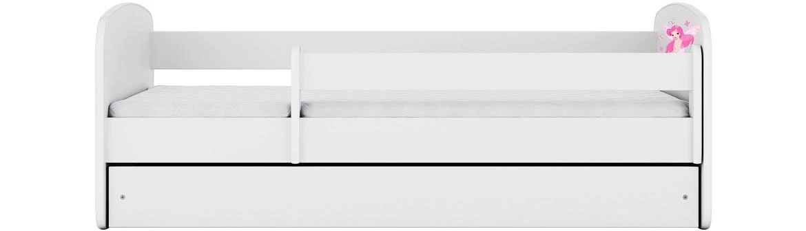 Babydreams krevet sa podnicom i dušekom 80x144x61 cm beli/print vile