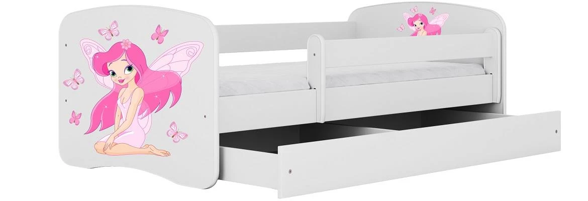 Babydreams krevet sa podnicom i dušekom 80x144x61 cm beli/print vile