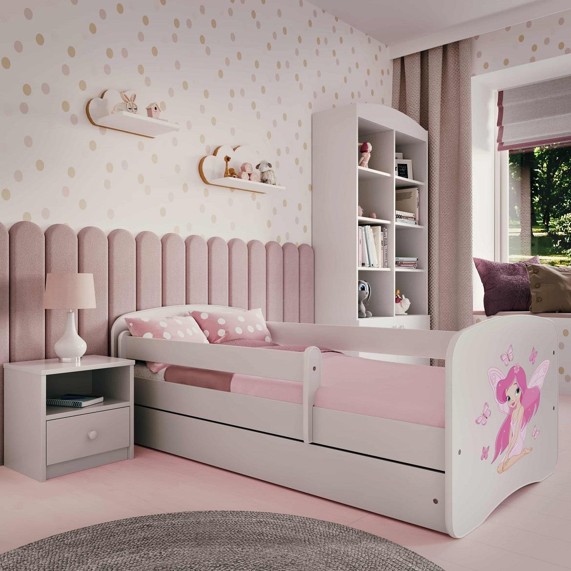 Babydreams krevet sa podnicom i dušekom 90x184x61 cm beli/print vile