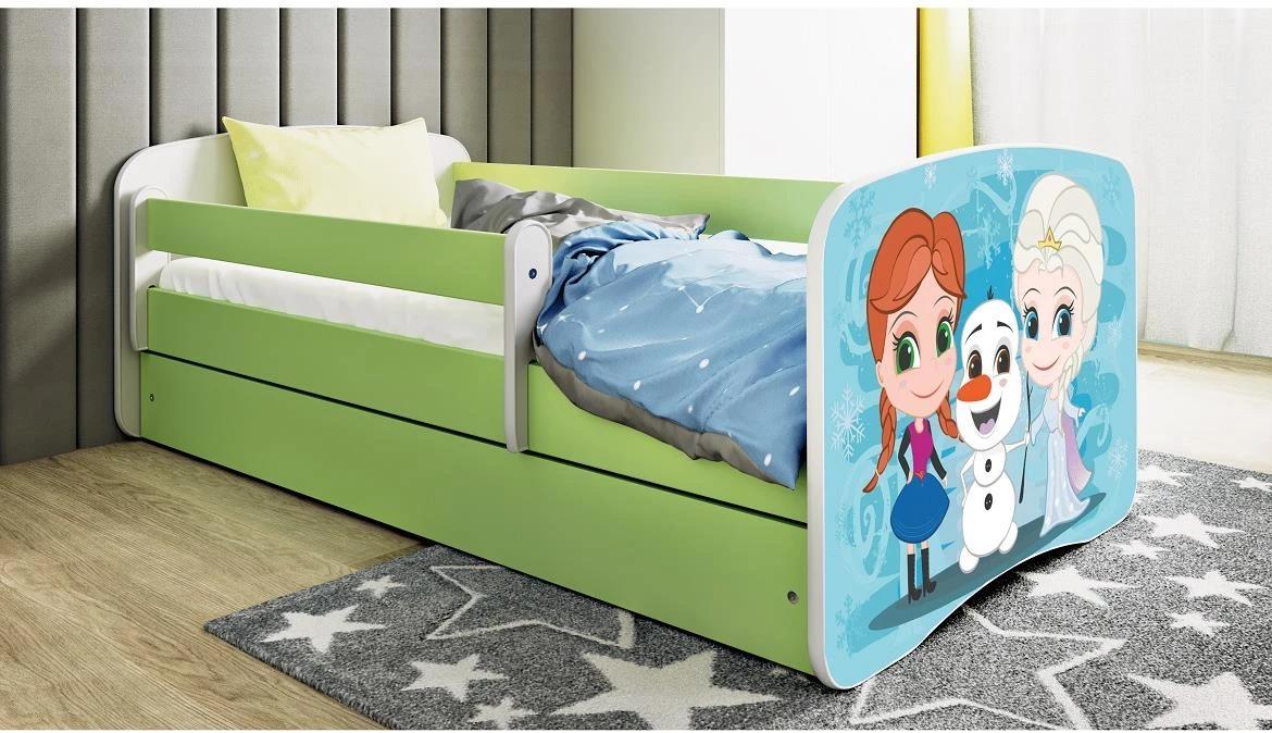 Babydreams krevet sa podnicom i dušekom 80x144x61 cm zeleni/print Frozen