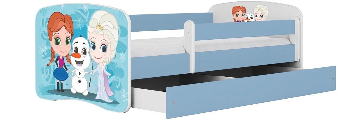 Babydreams krevet sa podnicom i dušekom 80x144x61 cm plavi/print Frozen