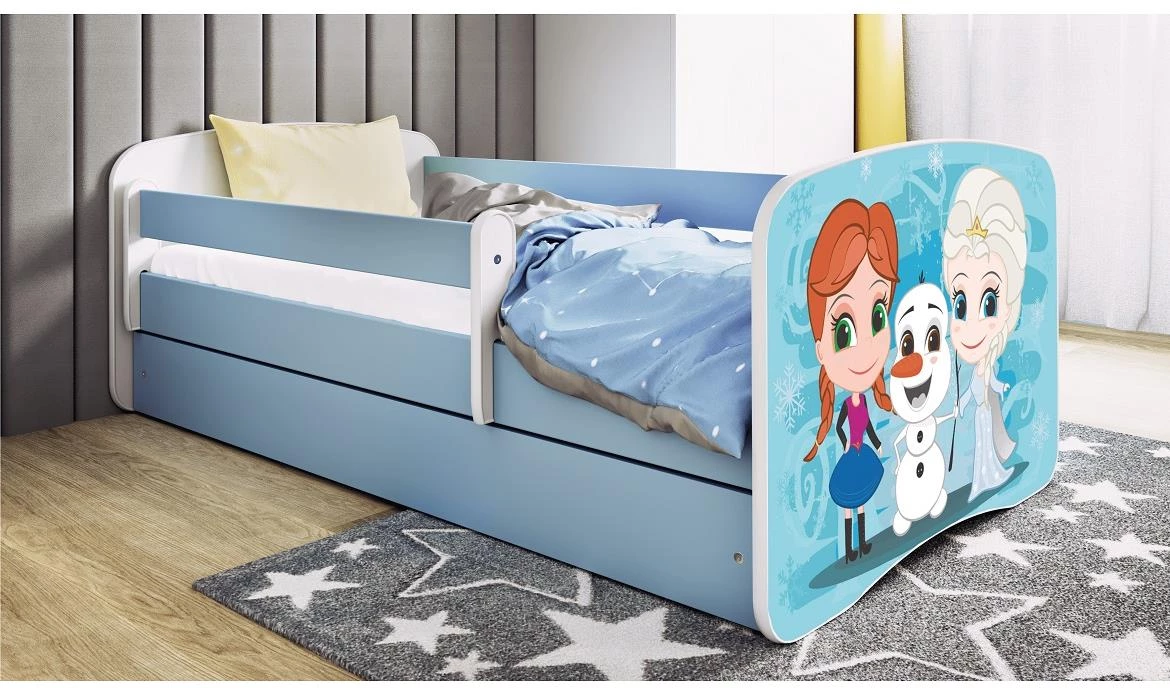 Babydreams krevet sa podnicom i dušekom 80x144x61 cm plavi/print Frozen