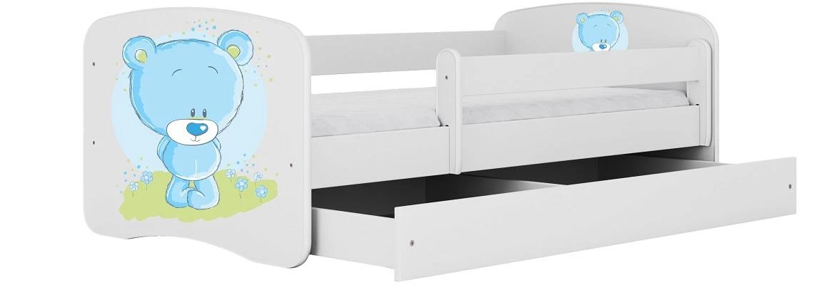 Babydreams krevet sa podnicom i dušekom 80x144x61 cm beli/print medvedica 2